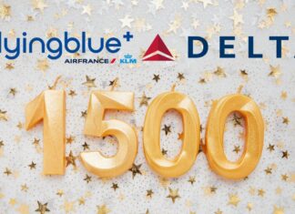 Air France KLM Flying Blue Delta 1,500 miles