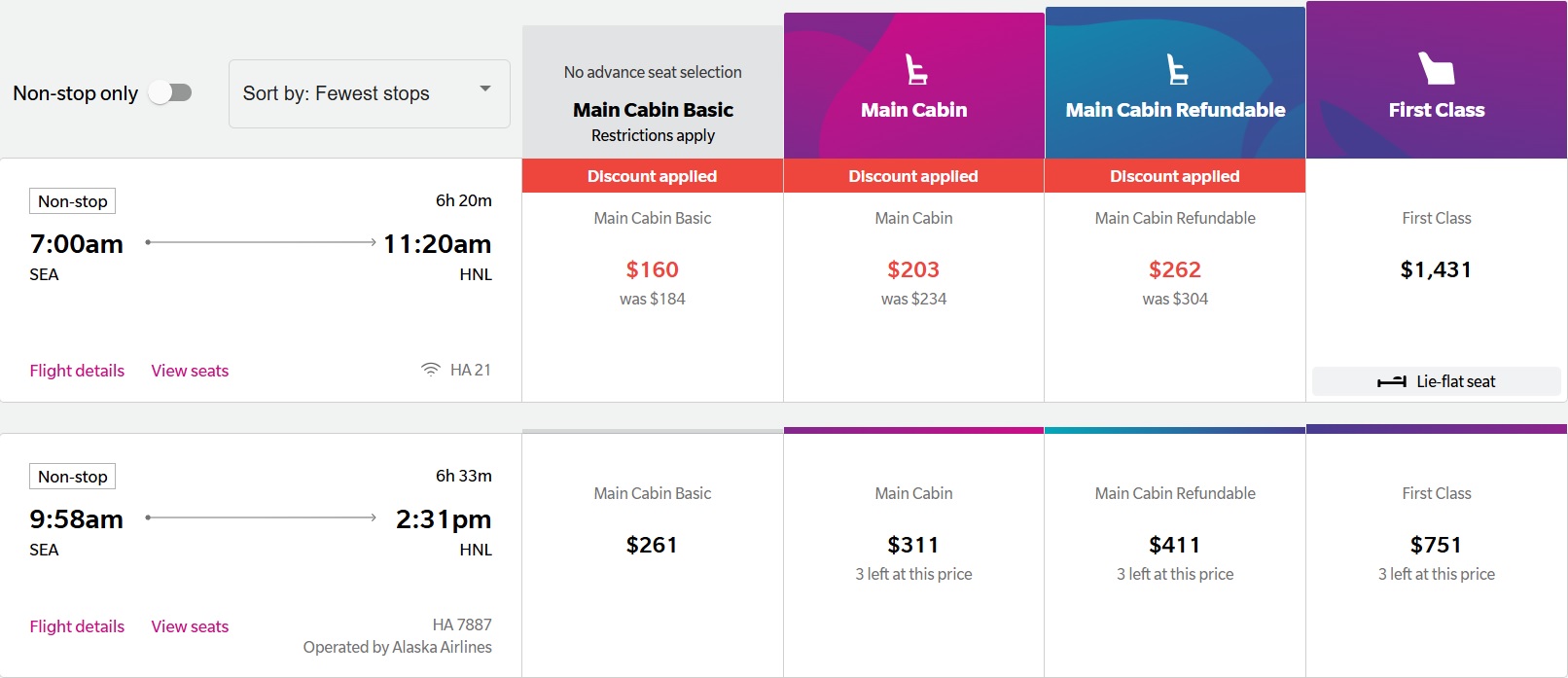 Hawaiian Airlines sale