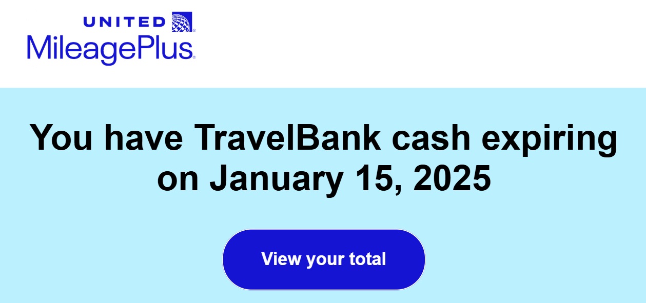 United TravelBank Cash Expiration