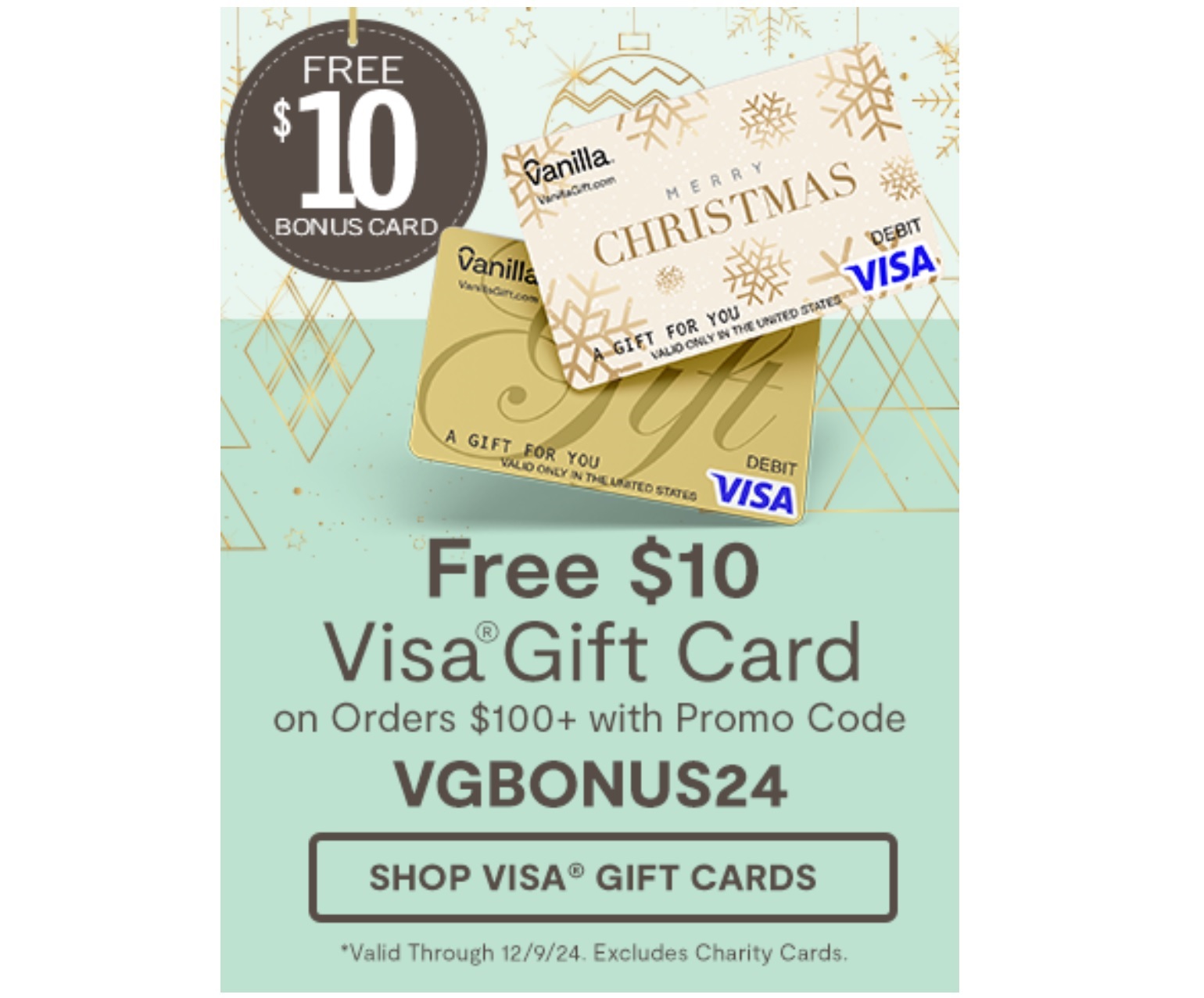 VanillaGift Visa gift card promo code VGBONUS24