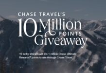 Chase Ultimate Rewards 10 million points giveaway