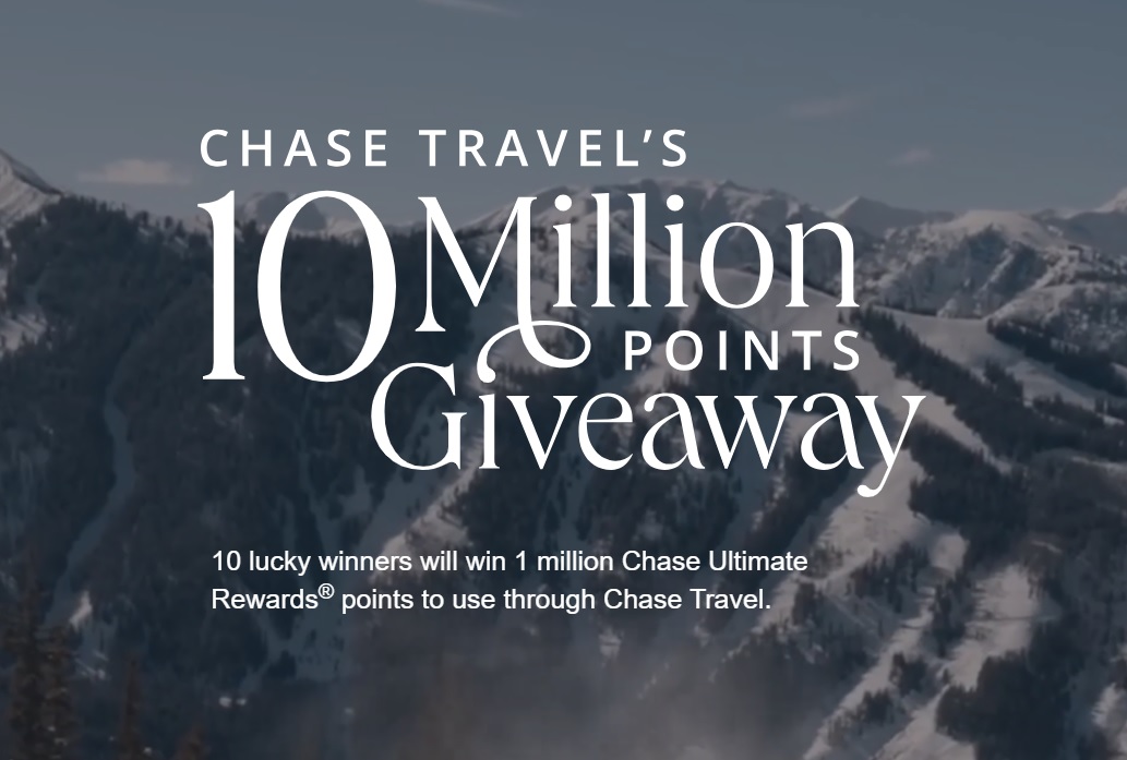 Chase Ultimate Rewards 10 million points giveaway