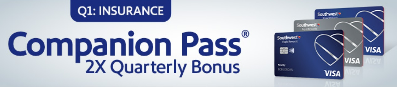 Southwest insurance payments double Companion Pass qualifying points