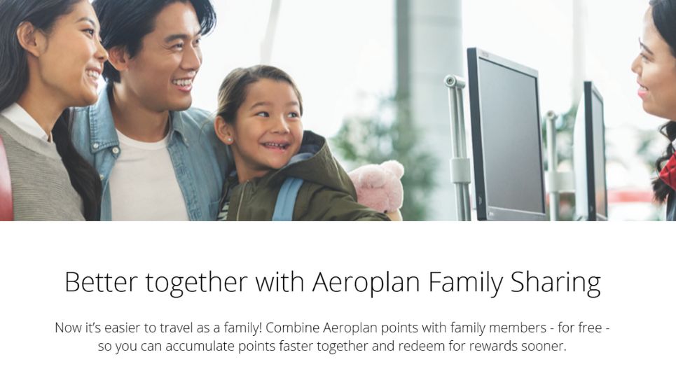 Aeroplan Family Points Sharing Returns