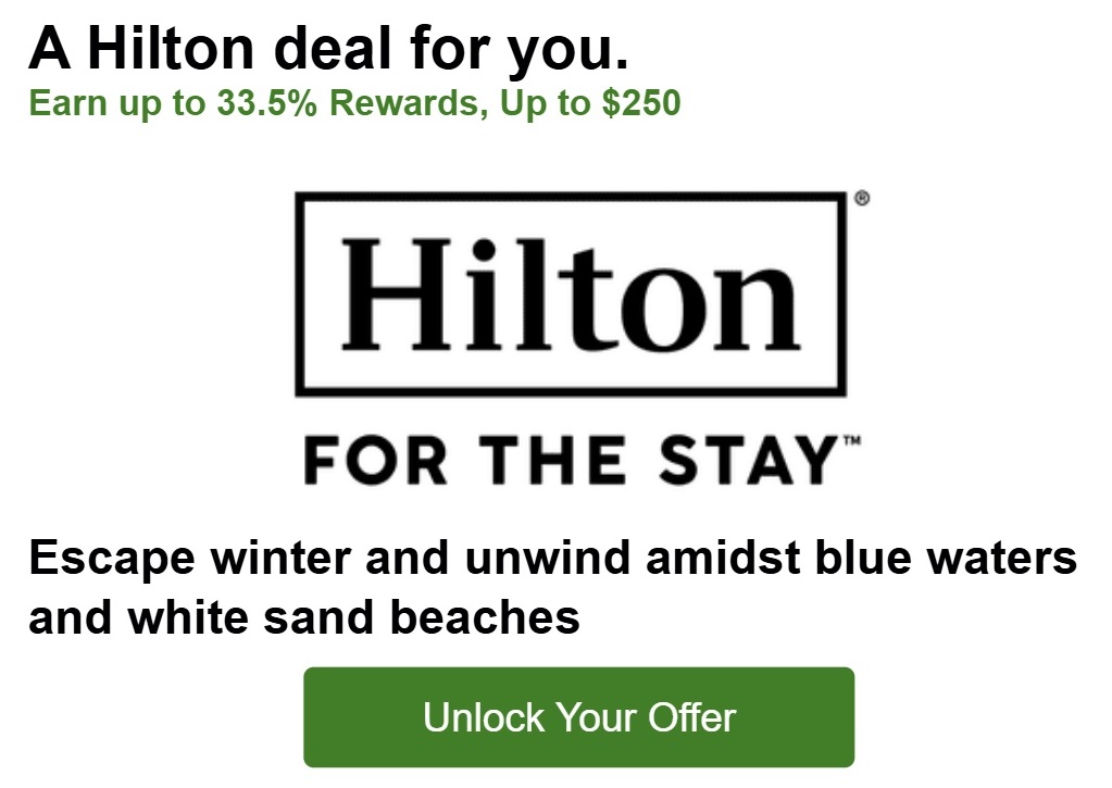 Capital One Shopping Hilton up to 33.5% cashback