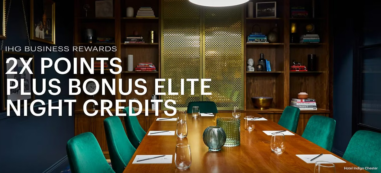 IHG Business Rewards offering double points + 2 bonus elite night credits for every $3k spend