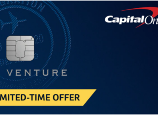 Limited time offer - Capital One Venture Rewards card