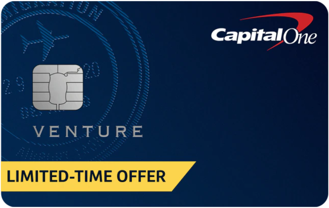 Capital One Venture Rewards welcome offer giving $250 travel credit on top of 75k miles