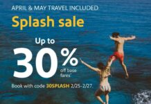 Southwest 30% discount promo code 30SPLASH