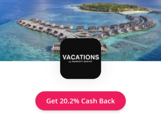TopCashback Vacations by Marriott Bonvoy 20.2% cashback