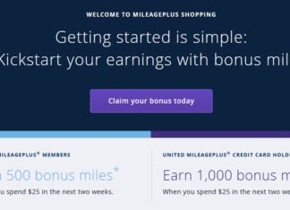 United MileagePlus shopping portal bonus