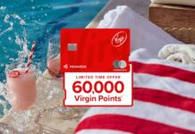 Virgin Red Rewards Mastercard 60,000 point welcome offer