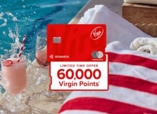Virgin Red Rewards Mastercard 60,000 point welcome offer