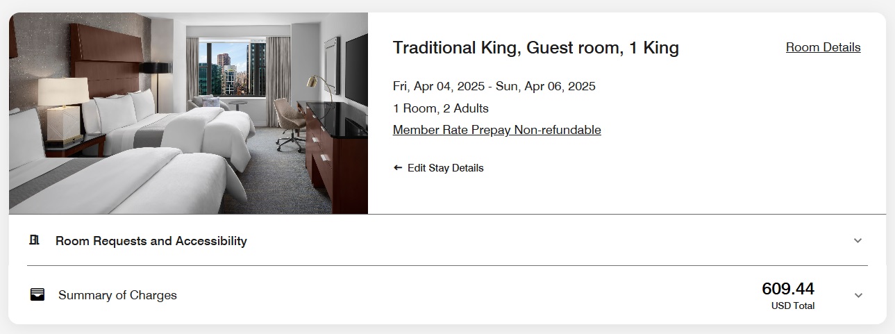 Westin standalone booking