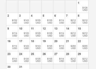 Wyndham Rewards price calendar feature