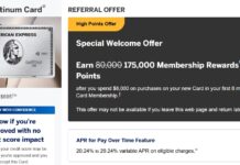 Amex Platinum 175k referral offer