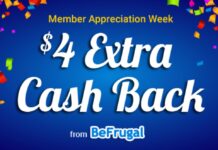 BeFrugal bonus cashback promotion