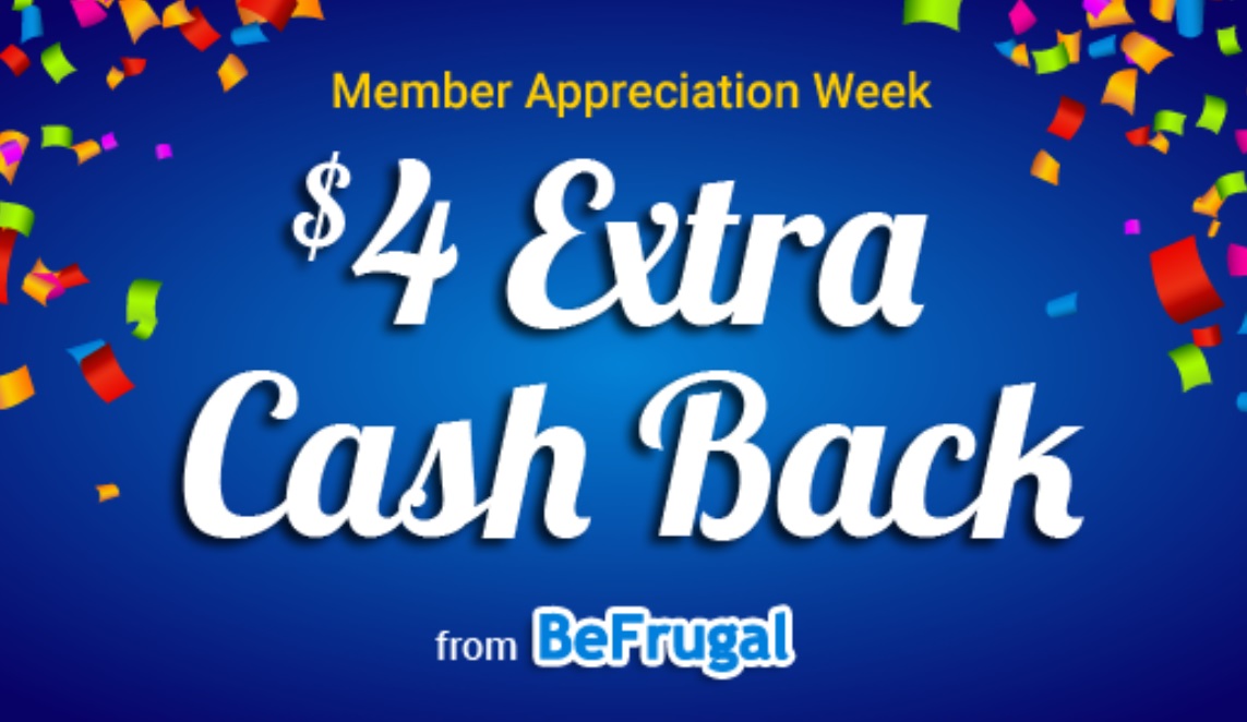 BeFrugal bonus cashback promotion