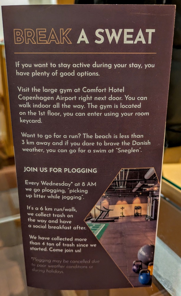 Clarion Hotel Copenhagen Airport - Exercise & plogging details