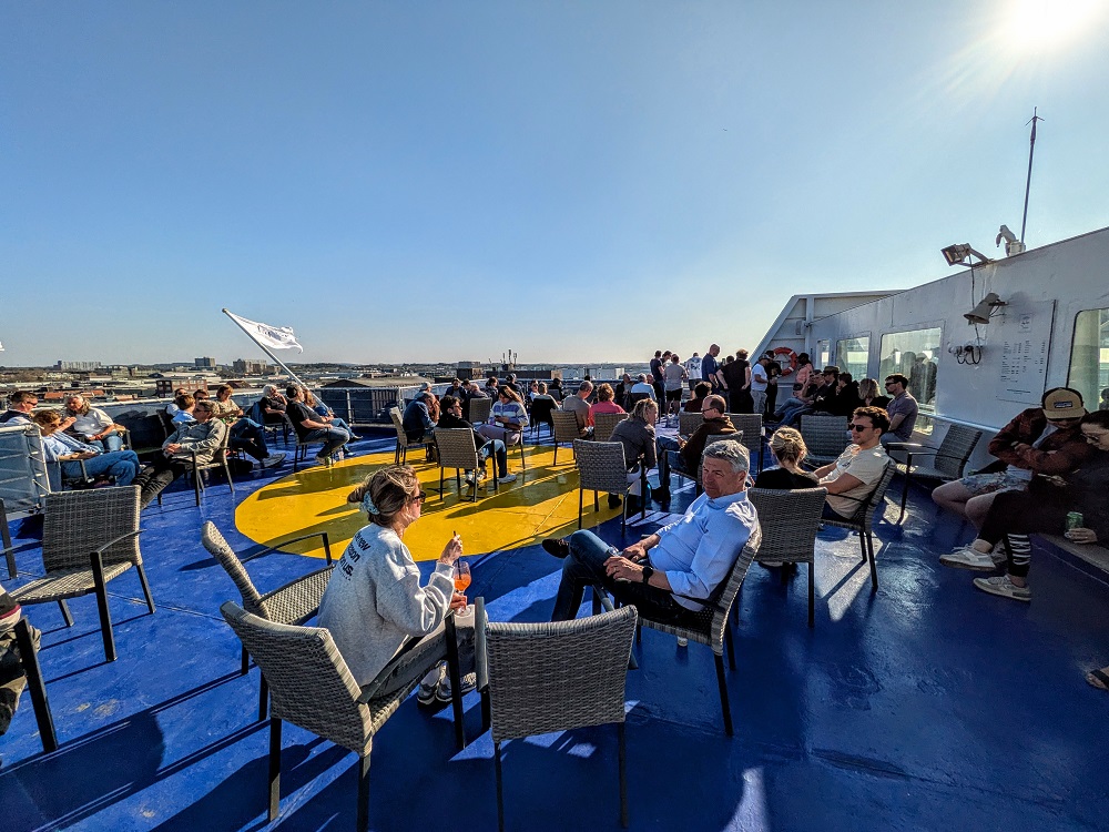 DFDS ferry Amsterdam to Newcastle - Sky Bar seating 2