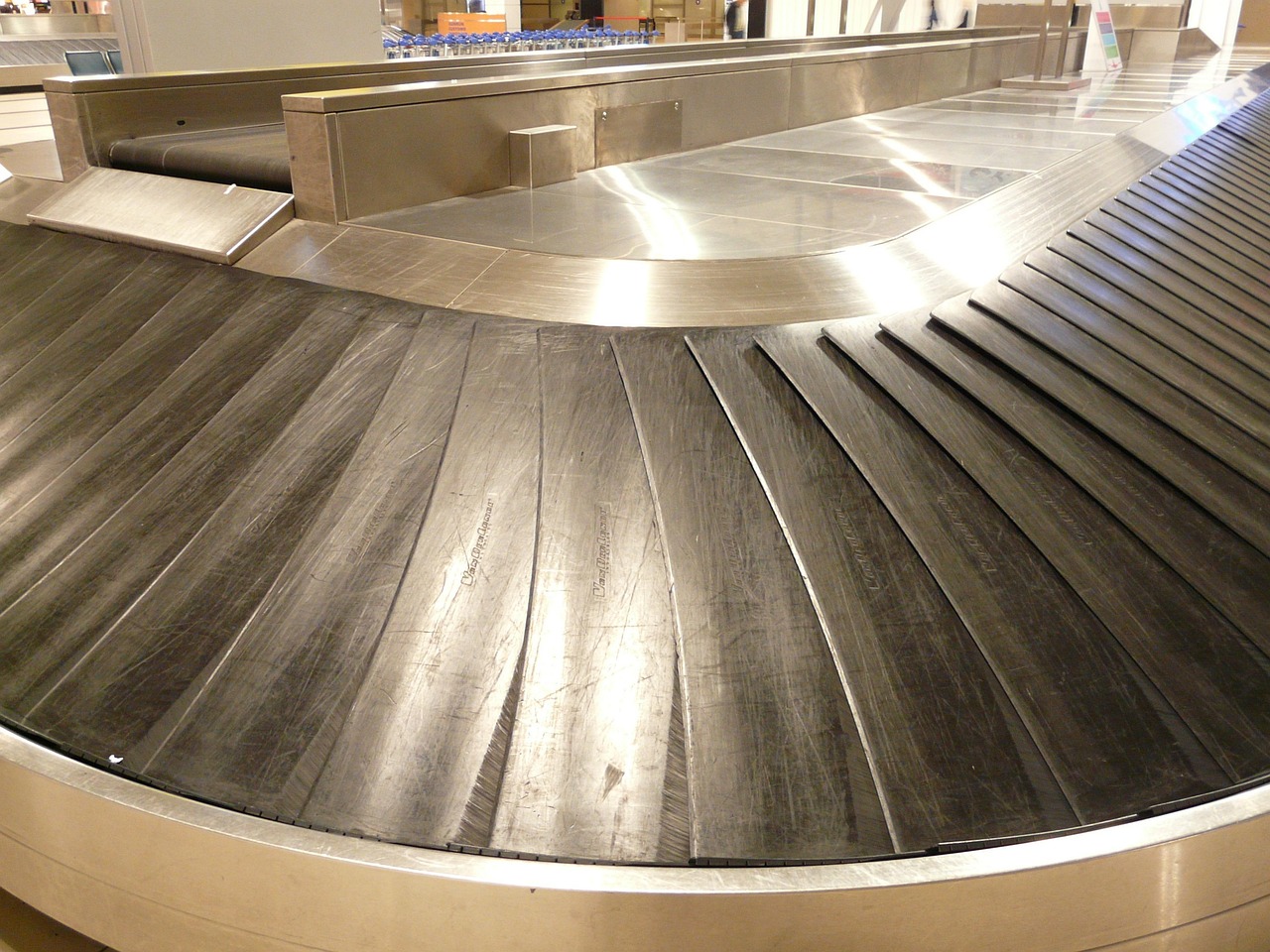 Empty luggage carousel at airport