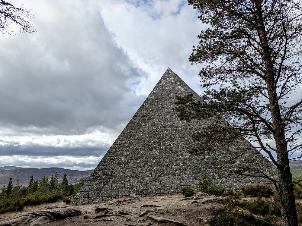 Prince Albert's Cairn - a pyramid on the grounds of Balmoral Castle (about an hour west of Aberdeen)