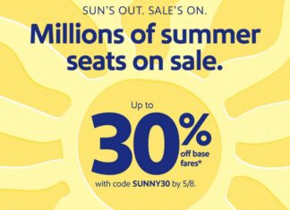 Southwest sale up to 30% off promo code SUNNY30