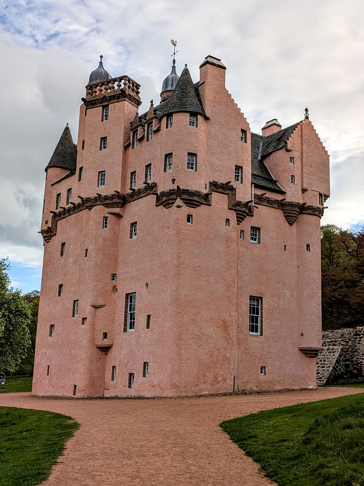 The unusual-looking Craigievar Castle - about 45 minutes west of Aberdeen