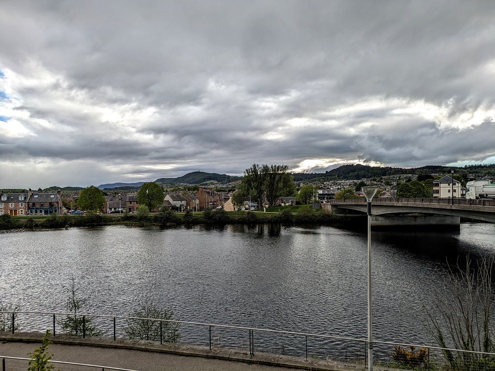 View from our room overlooking the River Ness