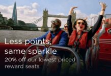 Virgin Atlantic award sale to from UK 4,800 points