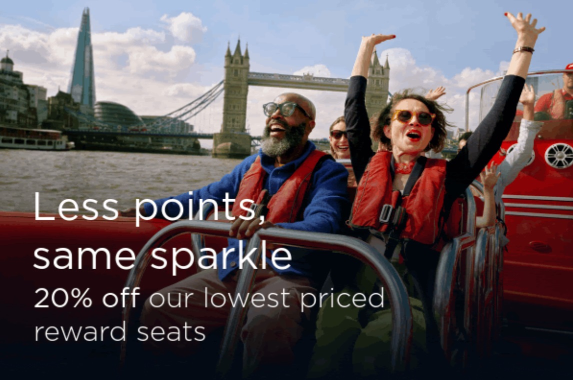 Virgin Atlantic award sale to from UK 4,800 points