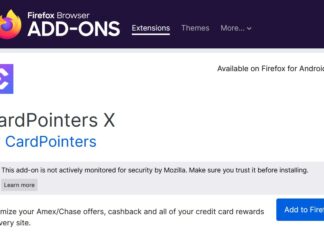 CardPointers Firefox browser add-on