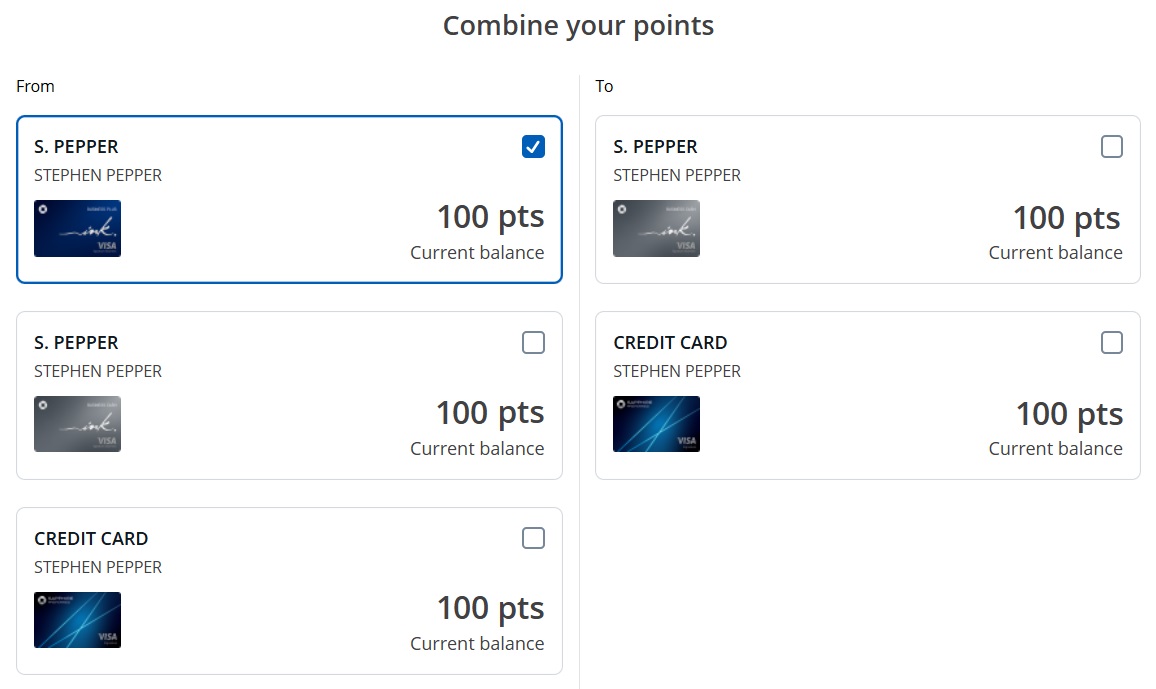Chase Ultimate Rewards Combine Points