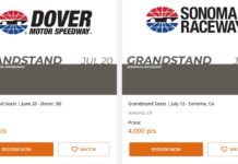 Choice Privileges NASCAR Grandstand tickets