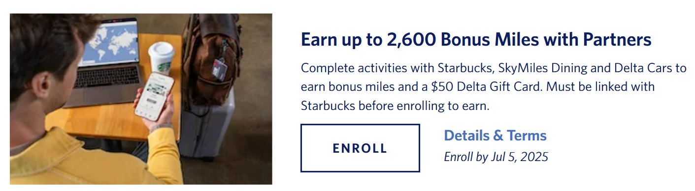 Delta SkyMiles promo partner earnings