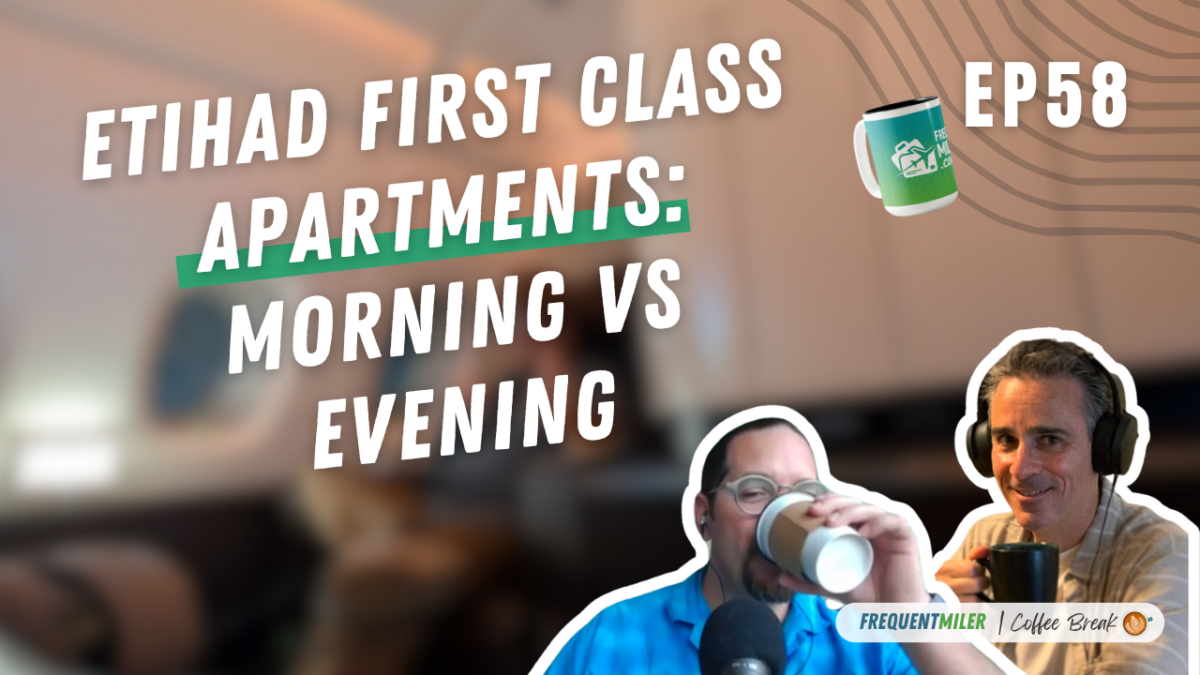 Etihad First Class apartments morning vs evening
