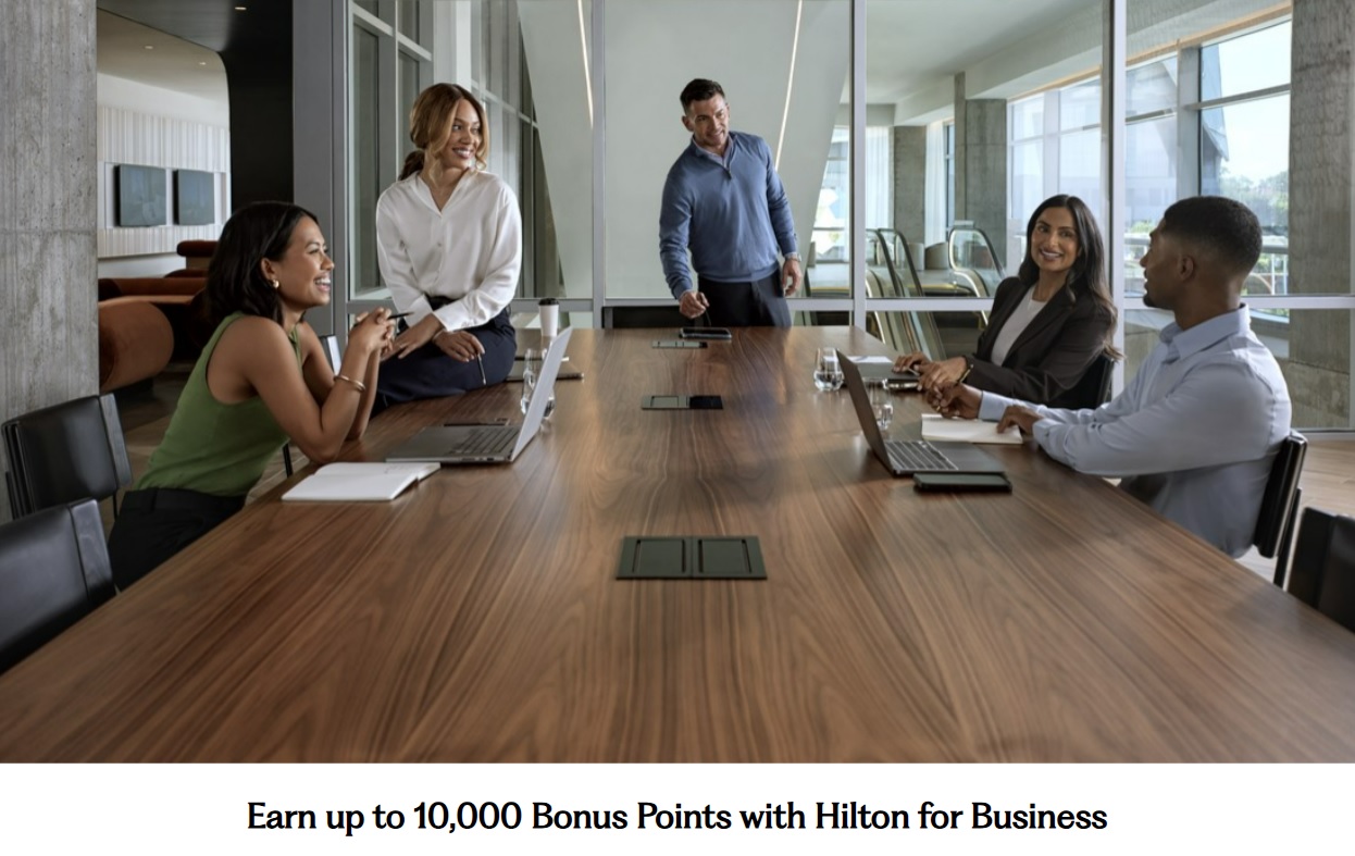 Hilton for Business promo: Earn 2k bonus points for each employee you add (limit 10k points)