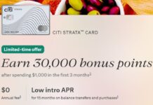 Citi Strata card