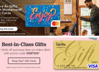 MastercardGiftCarddotcom VanillaGiftdotcom purchase fee waived