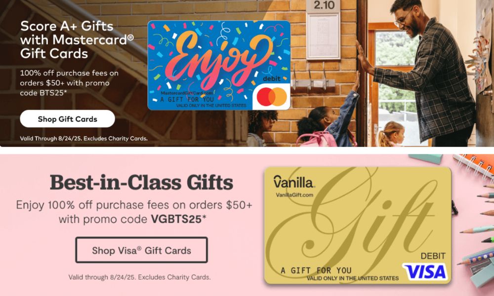 MastercardGiftCarddotcom VanillaGiftdotcom purchase fee waived