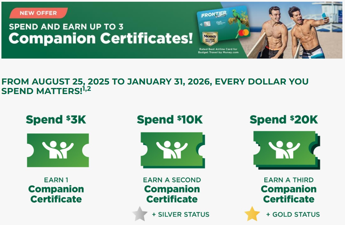 Frontier Companion Certificates Through Spend