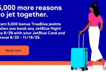 JetBlue 5,000 bonus points paying for flight with JetBlue card