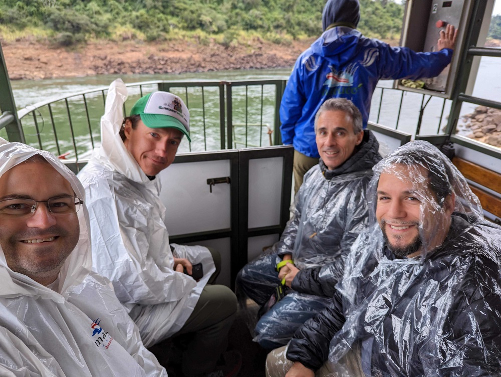 Me trying to put on a brave face at Iguazu Falls