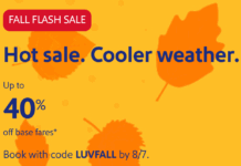 Southwest promo code LUVFALL