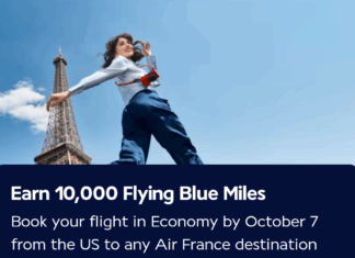 Air France KLM 10,000 bonus miles
