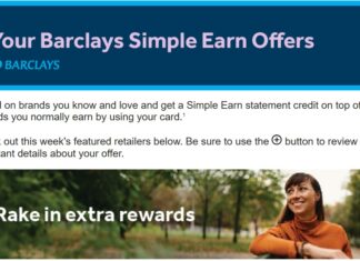 Barclays Simple Earn card linked offers