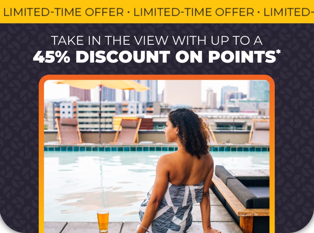 Choice Privileges points sale up to 45% off