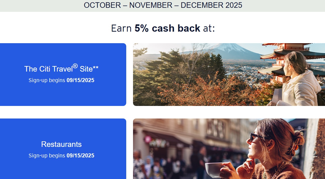 Citi Dividend 5% categories Q4 2025