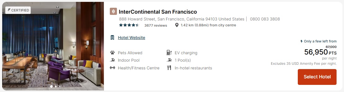 IHG 15% off sale InterContinental San Francisco