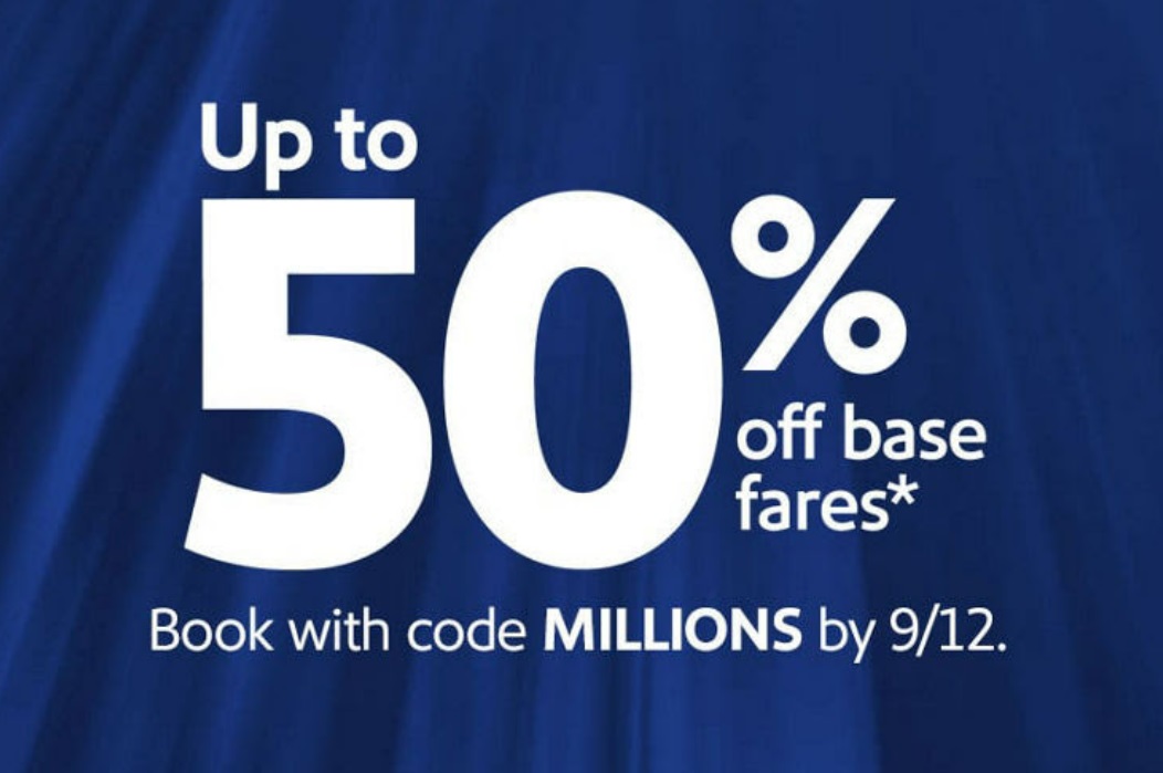 Southwest promo code MILLIONS